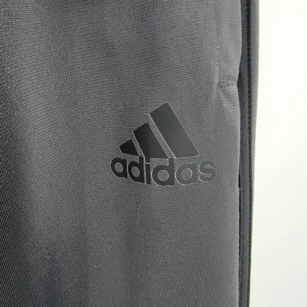 Adidas Joggers Mens 3XLT Gray Black 3 Stripe Pockets